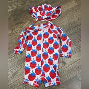 Hanna Andersson size 75 Strawberry Swim Set